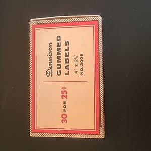 Vintage Dennison Gummed Labels